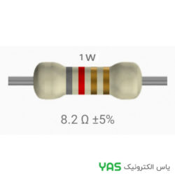 مقاومت 8.2 اهم 1 وات