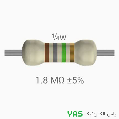 مقاومت 1.8M اهم 1/4 وات